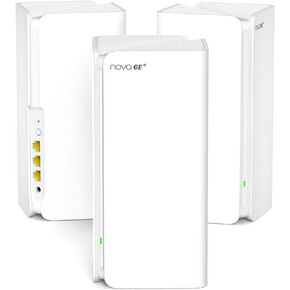 Tenda AXE5700 Mesh WiFi 6E System Nova MX21 Pro - up to 7300 sq.ft - Whole Home WiFi 6E Mesh System - New 6GHz Band - Tri-Band Mesh Router for 200 Devices - 7*3dBi Antennas for Strong Signal - 3-Pack