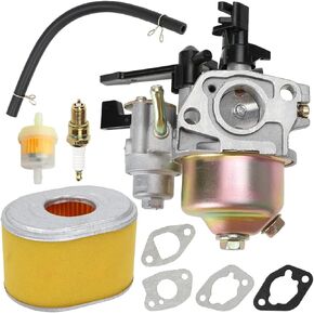 FVRITO Carburetor Carb Filter Spark Plug Kit for 6.5hp Predator 196cc 212cc GX160 GX200 CT200U BT200X RB200 Trail 200 Baja Massimo MB200 MB165 KT196 TrailMaster OHV Engine Mini Bike Go Kart Parts