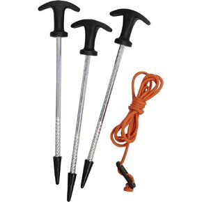 Gazelle Tents™ 12-Pack All-Terrain Stakes, 12 Serated Tip Stakes, 4 Guy-Lines, Carry Bag, GA100