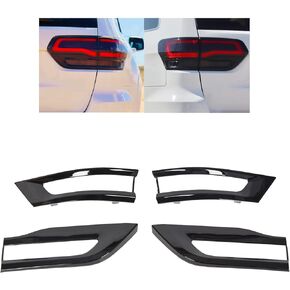 ECOTRIC Tail Light Trim Bezel Cover Compatible with 2014-2021 Jeep Grand Cherokee Replacement for 68220970AA 68220968AA 68219812AA 68219813AA Glossy Black Tail Lamp Trim Cover