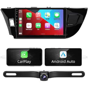 SizxNanv for Corolla Android Radio Touch Screen Compatible with Carplay Android Auto,Car Stereo Bluetooth Navigation Media Player GPS FM/AM Backup CameraHead Unit for Toyota Corolla 2014 2015 2016