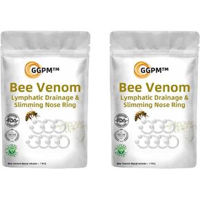 Bee Venom Lymphatic Drainage Nose Ring,Can Speed Up Basal Metabolic Rate and Bee Vitality (2Bags/14pcs)