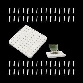 Ceramic Refractory Pad with 96 Point Nails Kiln, Kiln Stilt Support Nail Pottery Kiln Ceramic Refractory Support Pad Pottery Firing Mat High Temperature Resistant Clay Accessories for Ceramic Hobbyist