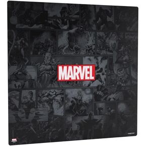 Marvel Champions Marvel Black Prime Game Mat XL | Slip-Resistant 27.5" by 27.5" Rubber Mat | Designed for Use with Marvel Champions The Card Game and Other TCGs and LCGs | Made by Gamegenic