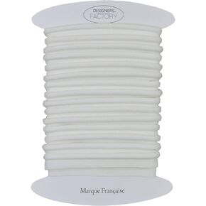 designers-factory Thick Cotton Piping Trim for Sewing - Cotton Piping Braid with a Large Cord: 5mm Diameter - Sold by 5.46 Yards Pads. (Dark Grey)