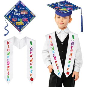 Preschool Graduation Cap and Stole for Kids Kindergarten Graduation, Next Stop 1st Grade Graduation Cap Kindergarten