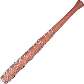 Jenaai Barbed Bat, Wooden Bat with Barbed Wire Set Baseball Bat Prop for Party Decorations Costume Accessories