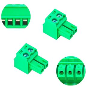 Tcenofoxy 3.81mm 2/3/4/5/6/7/8/9/10/11/12/13/14/15/16/18/20/24 Pin Phoenix Connector PCB Screw Terminal Block Connector (2Pcs 3.81M-16Pin)