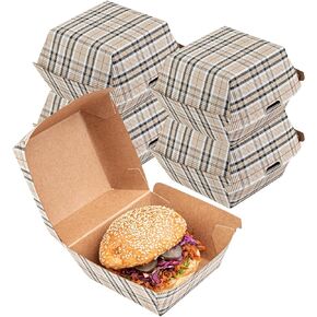 Restaurantware 4 x 3.25 Inch Mini Clamshell Food Containers, 100 Ripple Wall Clamshell Take Out Boxes - Hinged Lid, Tab-Lock Closure, Black Paper Hamburger Boxes, Recyclable, For Sliders & Snacks