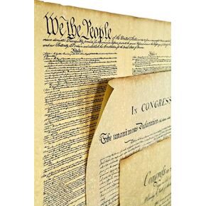 Three Documents of Freedom Constitution, Declaration of Independence, Bill of Rights