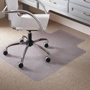 ES Robbins Chair Mat for Low Pile Carpet- Rectangle with Lip, Vinyl 36" x 48", Clear (128053)