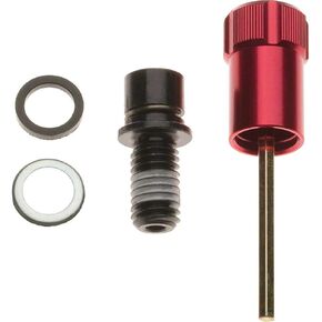 RockShox Rebound Adjuster Knob/Bolt Kit Aluminum Red Short