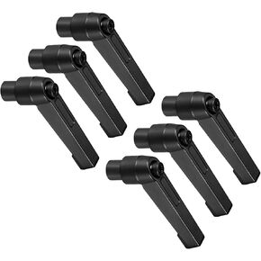 مقابض رافعة تثبيت CoCud، رافعة M6 أنثى بخيط 46 مم، مقابض دوارة للقفل السريع قابلة للتعديل باللون الأسود - (التطبيقات: لآلات المخرطة)، 6 قطع in Kuwait