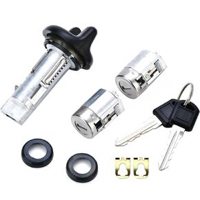 Ignition Switch Lock Cylinder Door Lock Cylinder Compatible with 1995 1996 1997 Chevy GMC C/K Pickup Suburban Tahoe Yukon Replace OE# 702671 702674