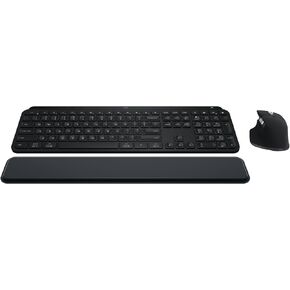 Logitech MX Keys S Combo - Performance Wireless Keyboard and Mouse with Palm Rest (Renewed)