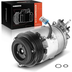 A-Premium A/C Compressor with Clutch Compatible with Chevrolet Malibu 3.6L 2008-2012, Pontiac G6 3.6L 2007-2009, Saturn Aura 3.6L 2007-2009