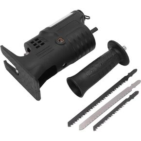 Electric Drill to Chain Saw Converter Adapter Ergonomic Electric Reciprocating Saw Converter ABS Alloy Steel Black for 0.120.51inch Triangular Chuck Electric Drill