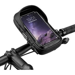 ROCKBROS Bike Phone Holder 2024 Newest Bike Phone Mount 360° Rotatable Waterproof Bike Bag Shockproof Bike Cell Phone Holder for Phone Under 7''