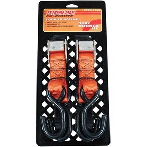 Extreme Max 5900.1136 Utility Tie-Down Strap - 1", 1000 lbs., Pack of 2