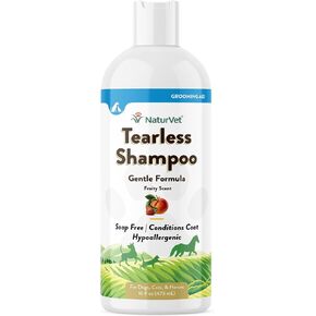 NaturVet Tearless Shampoo for Dogs, Cats & Horses 16 oz