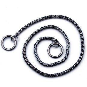 SGODA Gold Dog Chain Collar Choke Pet Training Snake Collar with Heavy Links, 20 in, 3.5 mm