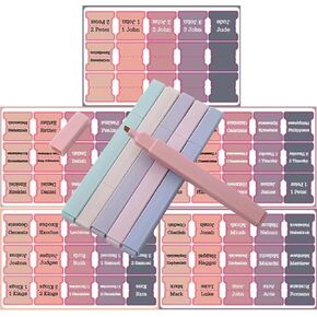 Bible Tabs highlighter combination,75 Tabs 6 Packs a variety of colors Aesthetic Highlighters Pens,Laminated Bible Tabs for Women and Men,Bible Index Tabs,Bible Labels(Blue and gold)