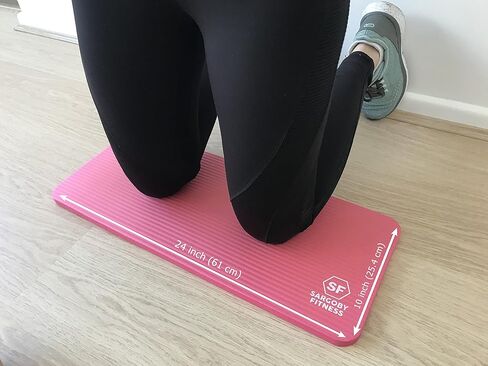 Sargoby Fitness Yoga Knee Pad 0.6 inch Thick Pilates Yoga Knee Pads Cushion to Provide support to knee cushion Elbows Forearms & Wrists Workout Knee Pads in Saudi Arabia