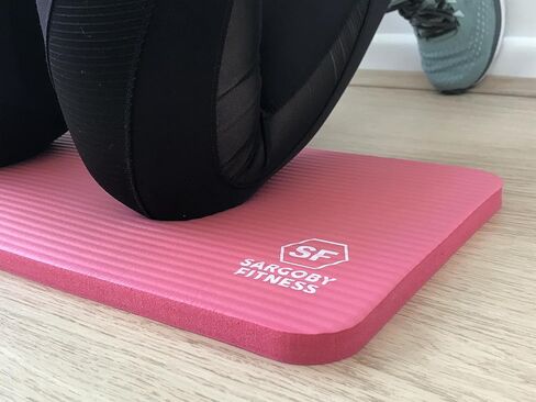 Sargoby Fitness Yoga Knee Pad 0.6 inch Thick Pilates Yoga Knee Pads Cushion to Provide support to knee cushion Elbows Forearms & Wrists Workout Knee Pads in Saudi Arabia