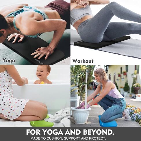 Ewedoos Yoga Knee Pads Cushion Yoga Mat Thick Kneeling Pad for Joints for Fitness, Travel, Meditation 24''x9''x0.6'' - Complement Your Yoga Mat in Saudi Arabia