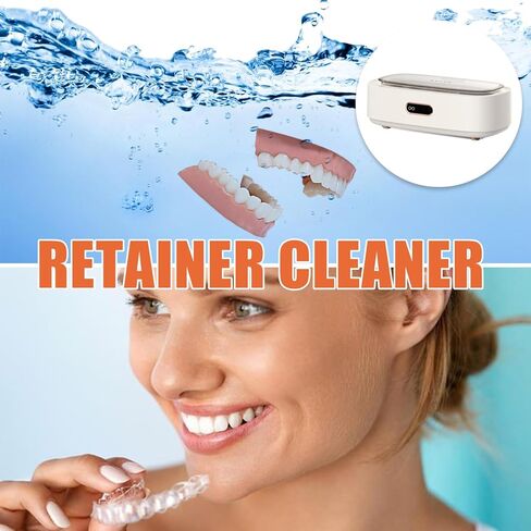 منظف ​​المجوهرات بالموجات فوق الصوتية، جراب نظيف للمجوهرات، خزان من الفولاذ المقاوم للصدأ 304 عالي السعة 300 مل، آلة تنظيف بالموجات فوق الصوتية 45 كيلو هرتز لأطقم الأسنان والأقواس الدائرية وفرشاة مستحضرات التجميل والساعات والنظارات المعدنية in Kuwait