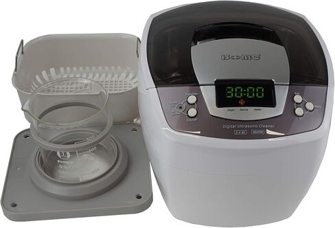 منظف ​​بالموجات فوق الصوتية iSonic P4810، 2.1Qt/2 L، مع مجموعة حامل أكواب فردية سعة 1000 مل لفيتامين C الشحمي in Kuwait