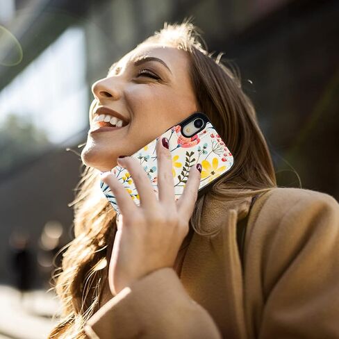 حافظة HAOPINSH لهاتف iPhone XR مع حامل بطاقة، حافظة بنمط زهور زهرية خلفية قابلة للطي من جلد البولي يوريثان مع فتحات للبطاقات للنساء والفتيات، مشبك مغناطيسي مزدوج غطاء مقاوم للصدمات 6.1 بوصة in Kuwait