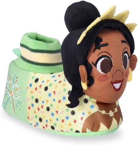 Disney Princess Tiana Toddler Girls' Sock-Top Slippers Shoes (Medium 7-8) in Saudi Arabia