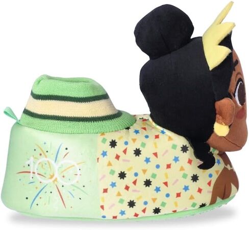 Disney Princess Tiana Toddler Girls' Sock-Top Slippers Shoes (Medium 7-8) in Saudi Arabia