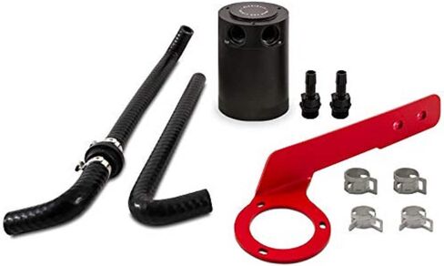 Mishimoto MMBCC-ACRD20-18PBEBK Baffled Oil Catch Can Kit, PCV Compatible With Honda Accord 2.0T 2018 + Black in Saudi Arabia