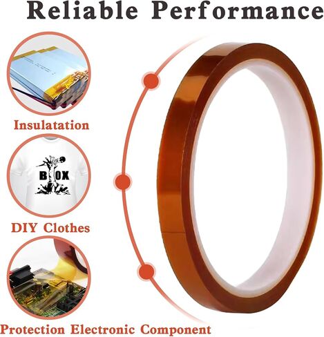 OUSHAACK High Temperature Tape Heat Resistant Adhesive Transfer Tape Heat Vinyl Thermal Sublimation Press Tape No Residue Electronics Soldering Circuit Board 10mm X 33m 108ft 1 Rolls in Saudi Arabia