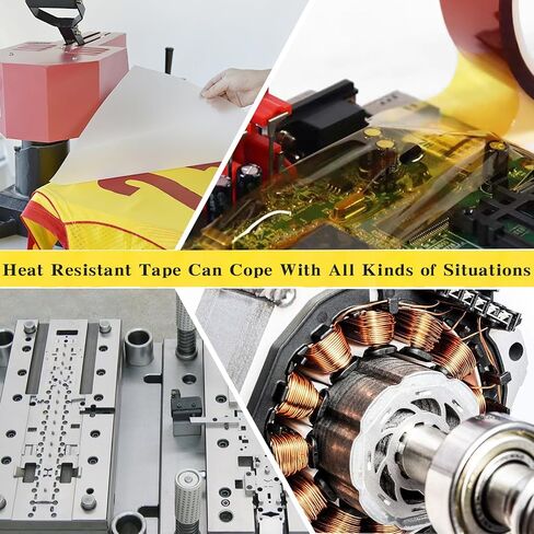 OUSHAACK High Temperature Tape Heat Resistant Adhesive Transfer Tape Heat Vinyl Thermal Sublimation Press Tape No Residue Electronics Soldering Circuit Board 10mm X 33m 108ft 1 Rolls in Saudi Arabia
