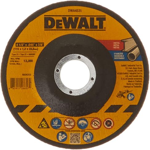 عجلة القطع المعدنية DeWalt DWA4531 T27، مقاس 4-1/2 بوصة × 0.045 بوصة × 7/8 بوصة in Saudi Arabia