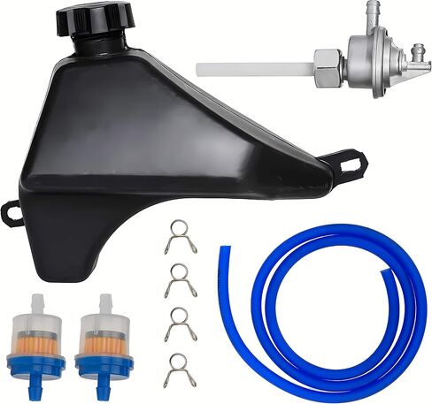 خزان الوقود الغاز + خرطوم فلتر GY6، متوافق مع الصينية 50cc 70cc 90cc 110cc 125 CC TaoTao SUNL Roketa Kazuma Quad Dirt Bike ATV 4 Wheeler Gas Tank in Kuwait