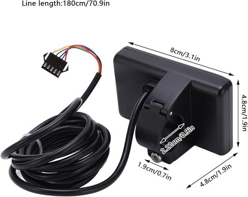 Electric Bike LCD Display, S866 Waterproof Cycle Bike Computer 24V 36V 48V Electric Scooter Control Panel with SM Plug for Electric Bicycle E-Bike Ebike LCD Display Ebike Display in Saudi Arabia