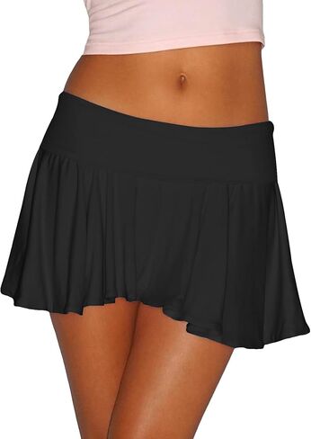 Coloquin التنانير النسائية الصغيرة Y2k مطوي التنانير القصيرة Flowy Ruched Coquette تنورة الخروج تنورة in Kuwait