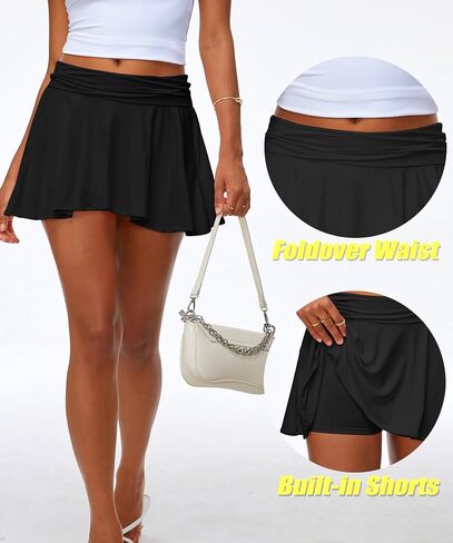 Coloquin التنانير النسائية الصغيرة Y2k مطوي التنانير القصيرة Flowy Ruched Coquette تنورة الخروج تنورة in Kuwait