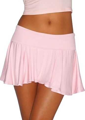 Coloquin Women Mini Skirts Y2k Pleated Short Skirts Flowy Ruched Coquette Skirt Going Out Skirt in Saudi Arabia