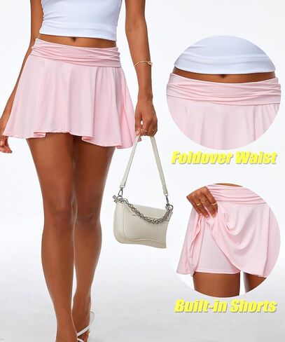 Coloquin Women Mini Skirts Y2k Pleated Short Skirts Flowy Ruched Coquette Skirt Going Out Skirt in Saudi Arabia