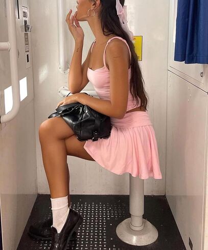Coloquin Women Mini Skirts Y2k Pleated Short Skirts Flowy Ruched Coquette Skirt Going Out Skirt in Saudi Arabia