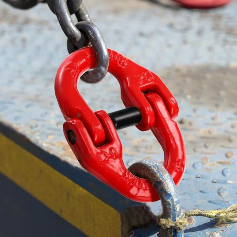 Bekith 4 Pack G80 سبائك الصلب المطرقة وصلة توصيل وصلة توصيل، 3/8 بوصة، حد حمل العمل 7100 رطل، مطلي باللون الأحمر in Kuwait