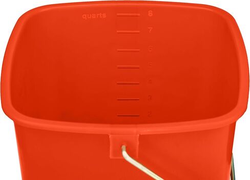 Alpine Industries Commercial Sanitizing Cleaning Pail - Heavy Duty Sanitizer Bucket - Cleaning Fluid Bucket - Cleaning Bucket for Offices, Restaurants, School, Bathrooms (Red, 3-Pack, 8 Qt) in Saudi Arabia