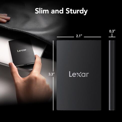 Lexar 2 تيرابايت SL200 SSD محمول، سرعات قراءة/كتابة تصل إلى 550/400 ميجابايت/ثانية، USB-C، محرك أقراص الحالة الصلبة الخارجي (LSL200X002T-RNNNU) in Kuwait