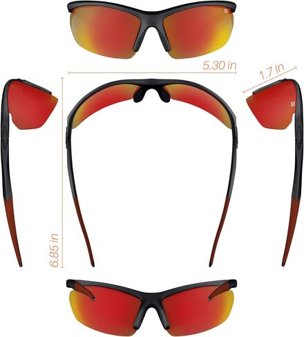 Gear District Polarized UV400 Sport Sunglasses Anti-Fog Ideal for Driving or Sports Activity in Saudi Arabia