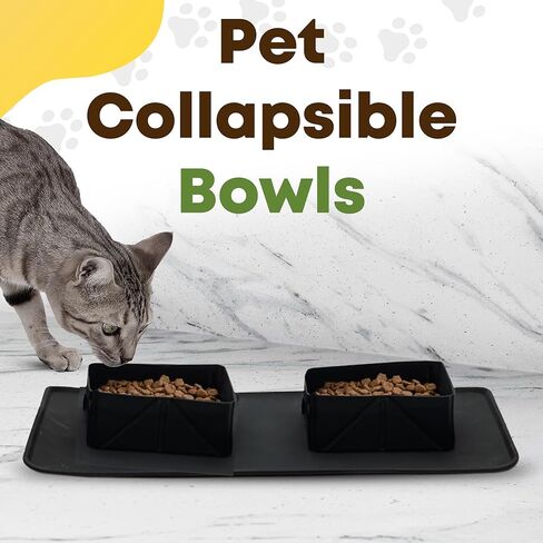 Dog Bowl Pet Collapsible Bowls, 2 Pack for Cats Dogs, Foldable Silicone Dog Food Water Bowls for Cats Dogs, Portable Travel Dog Bowl for Small to Medium Dogs and Cats for Traveling and Camping in Saudi Arabia